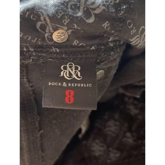 Vintage Rock & Republic Denim Rx Fever Pull-On Skinny Jeans Women’s Sz 8 Black - Picture 12 of 16